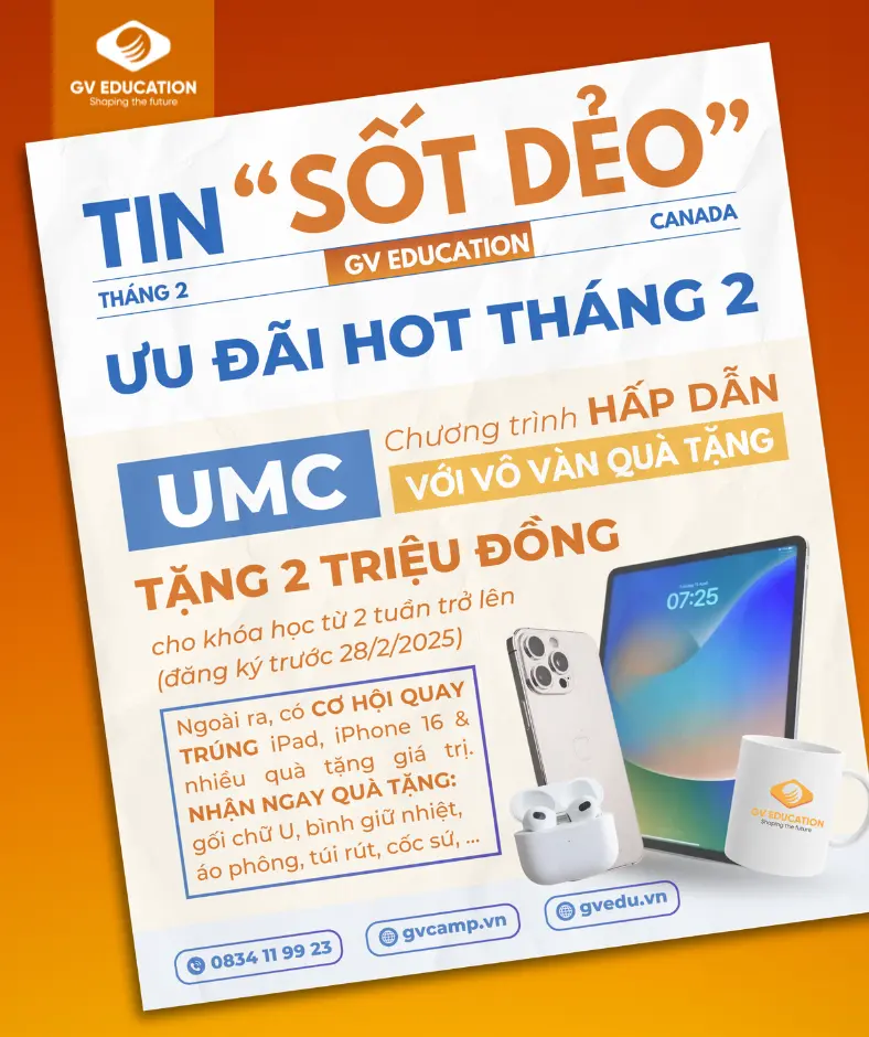 Chương Trình Tuyển Sinh UMC Canada – Cơ Hội Nhận Nhiều Ưu Đãi Hấp Dẫn
